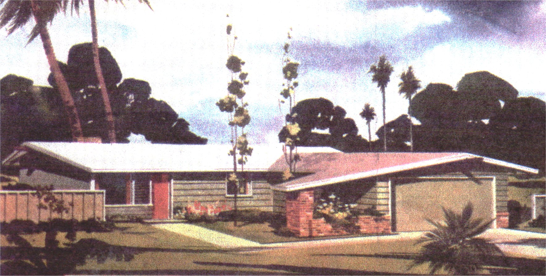Floor plan and rendering of the Nassau, a two-car-garage Lakewood Village home model.